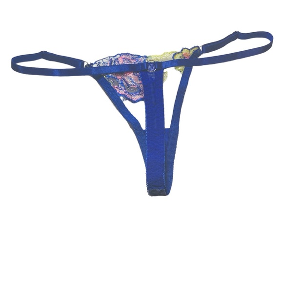 Kaei&Shi Floral Embroidered, Underwire, G-String, Garter Belt - Picture 3 of 7